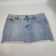 Tommy Hilfiger 12" Denim Blue Jean Skirt Junior's Size 13 Near Vintage 2004