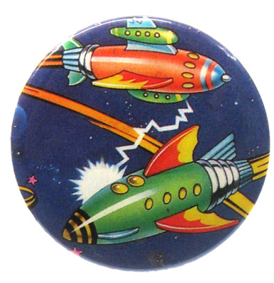 1978 ROCKETS by Todd Schorr 1.25'' pinback button EASY ACES sa1