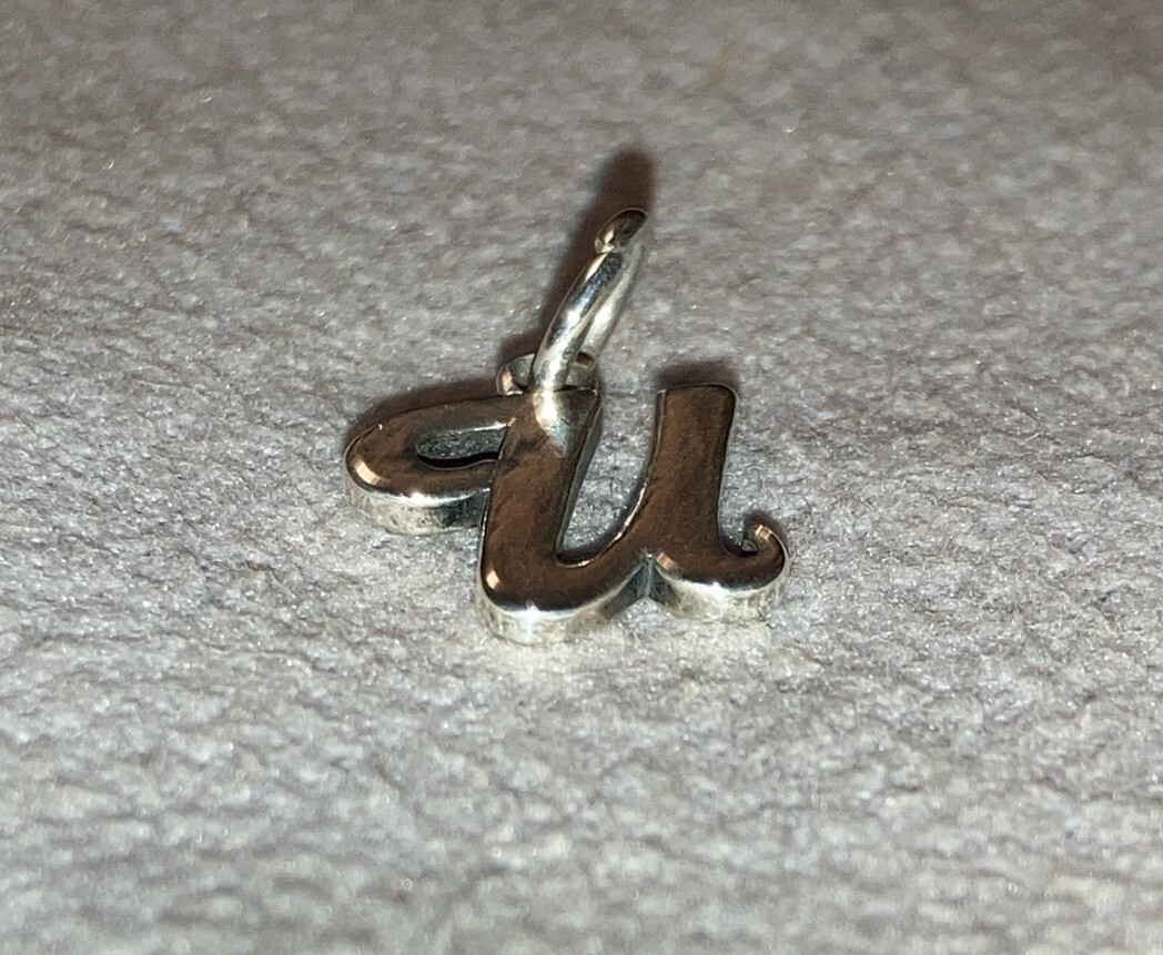 James Avery Initial “u” Script Charm 925 Sterling… - image 4