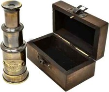 Telescope Nautical Antique Brass Victorian Spyglass Vintage Maritime