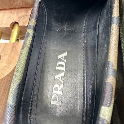 Prada Camo Print Leather Slip On Loafers Size 10UK | eBay display picture 1