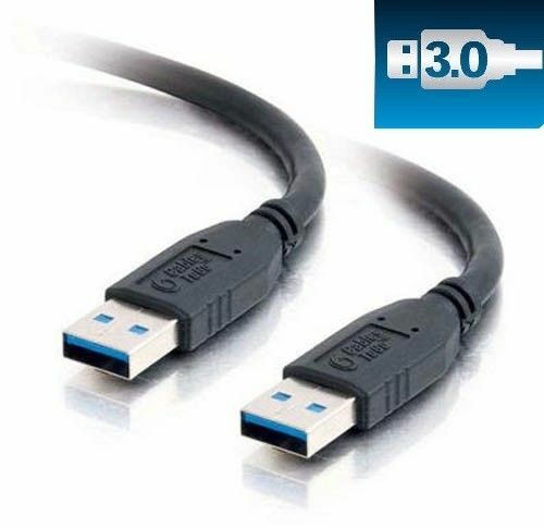 Cable USB 3.0 macho a macho USB a USB SuperSpeed negro 3 pies - Imagen 2 de 5