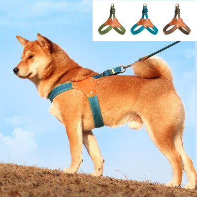 Dog Harness Shiba Inu Dog Accessories Adjustable Dog Harness Step