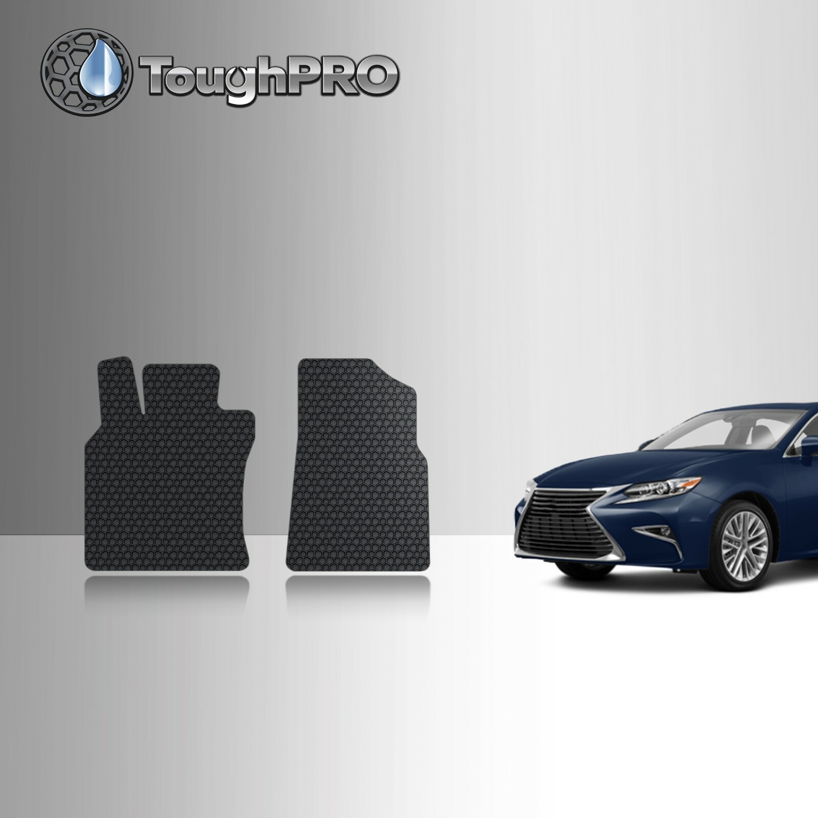 ToughPRO Front Mats Black For Lexus ES300h All Weather Custom Fit 2019