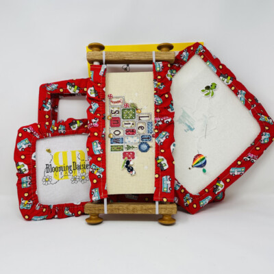 Red Trailer - Travel - Camping Grime Guards - Q-Snap Frame-Cross Stitch/Needle