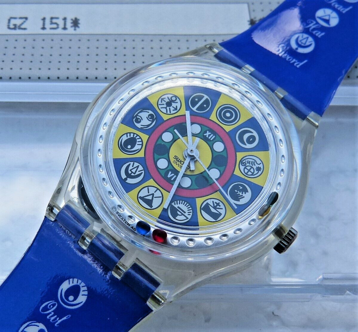Never Swatch PACKAGE! worn Iconic "ORACOLO" #GZ181 1998 N.O.S. NICE - vintagewatches.pk