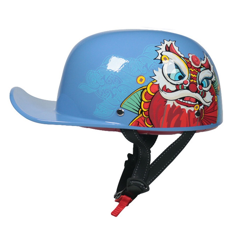 DOT Vintage Motorcycle Half Helmet Leather Scooter Helmet Open Face Jet Helmet E - Foto 7