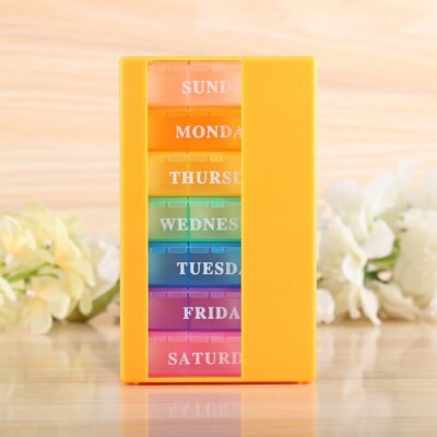 Weekly Medicine Vitamins Pill Cases Splitters 21 Compartments pill organzer #A6-