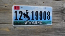 Wyoming Passenger license plate with bucking horse Wyoming Excellent condition!!