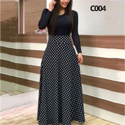 splicing maxi casual dress Women's Summer Sleeveless Loose Splice Design Maxi Dress Casual Long Dress with Pockets Blossomir
