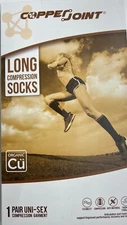 Copper Joint Copper Long Compression Socks Women & Men Copper Infused Nylon XXL