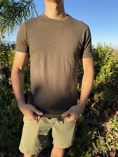 NWT Buck Mason Bristol Venice Wash Pima Cotton Curved Hem Tee T shirt