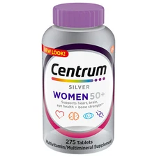 Centrum Silver MultiVitamin MultiMineral Complete Vitamin 275 Tabs Women Over50+