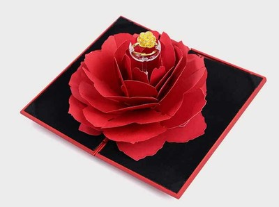 rotating rose ring box