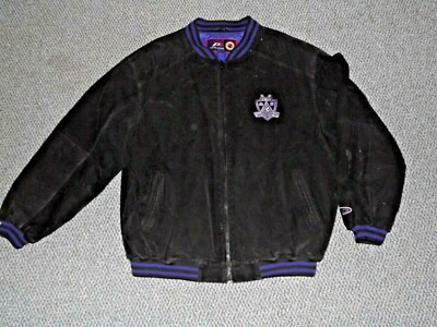 Los Angeles Kings Pro Player Leather Jacket Black X-Large '98-'02 Logo Used (cl)