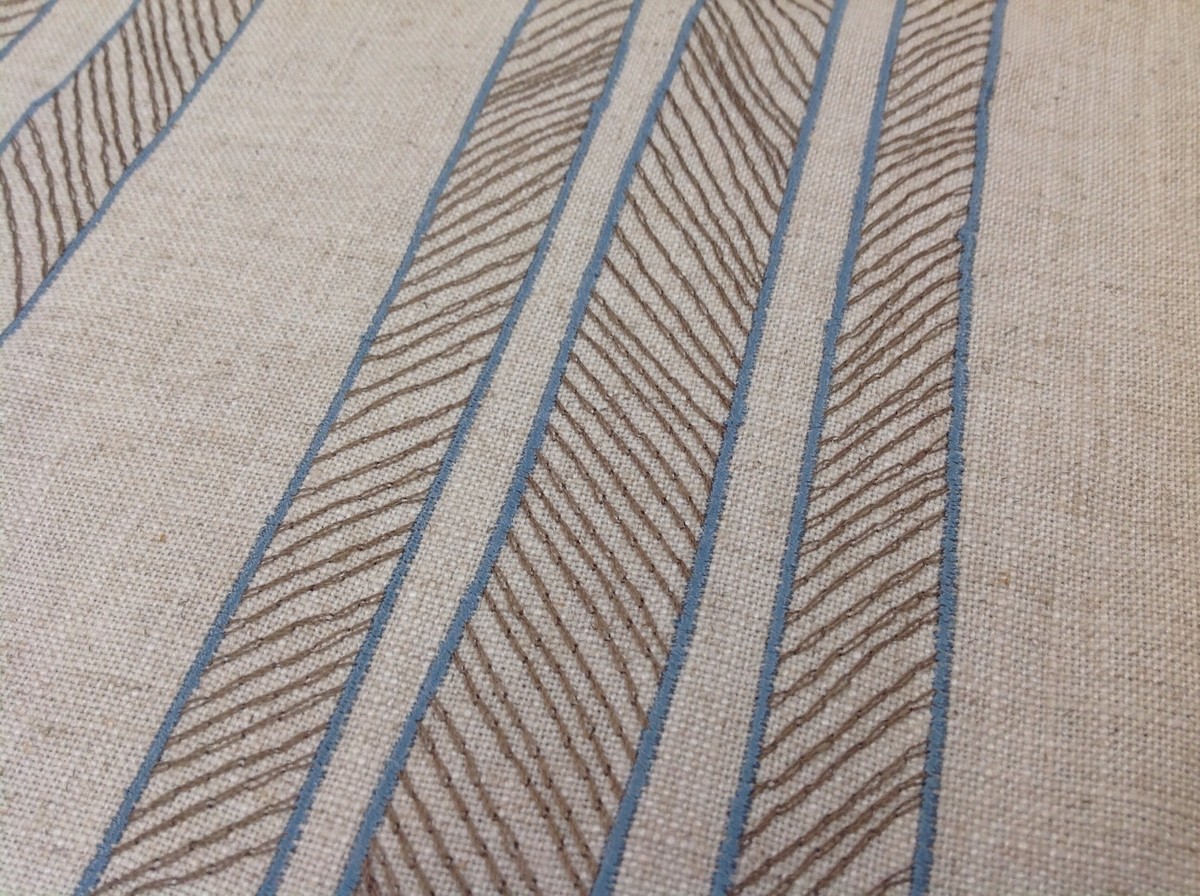 Kravet Embroidered Linen Stripe Upholstery Fabric Cords