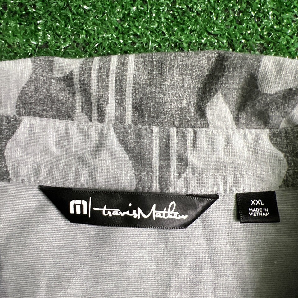 Travis Matthew Polo Shirt Mens Size XXL Palm Trees Geometric Shapes eBay