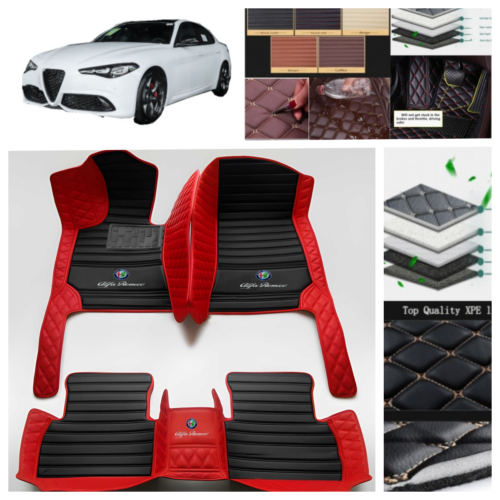 For Alfa Romeo Giulia 2017-2024 Car Floor Mats Leather Waterproof Carpets Luxury - Foto 21 di 34