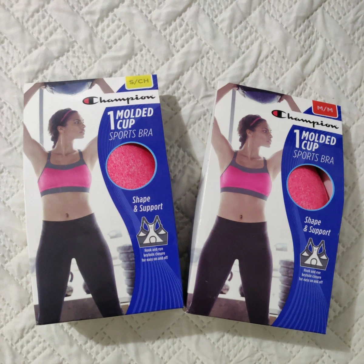 Champion Women's Molded Cup Sports Bra Shape & Support Fuchsia