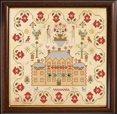 Cross Stitch Sampler Antique French 1846 Reproduction Counted Chart PDF /& Print