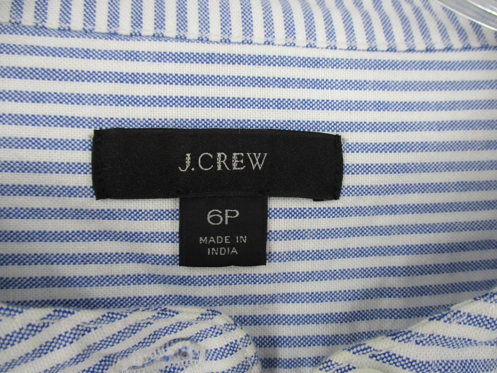 VETEMENTS J Crew Camicia Abito Donna 6 Petite Oxford Linea A Righe Nautica Cintura Preppy