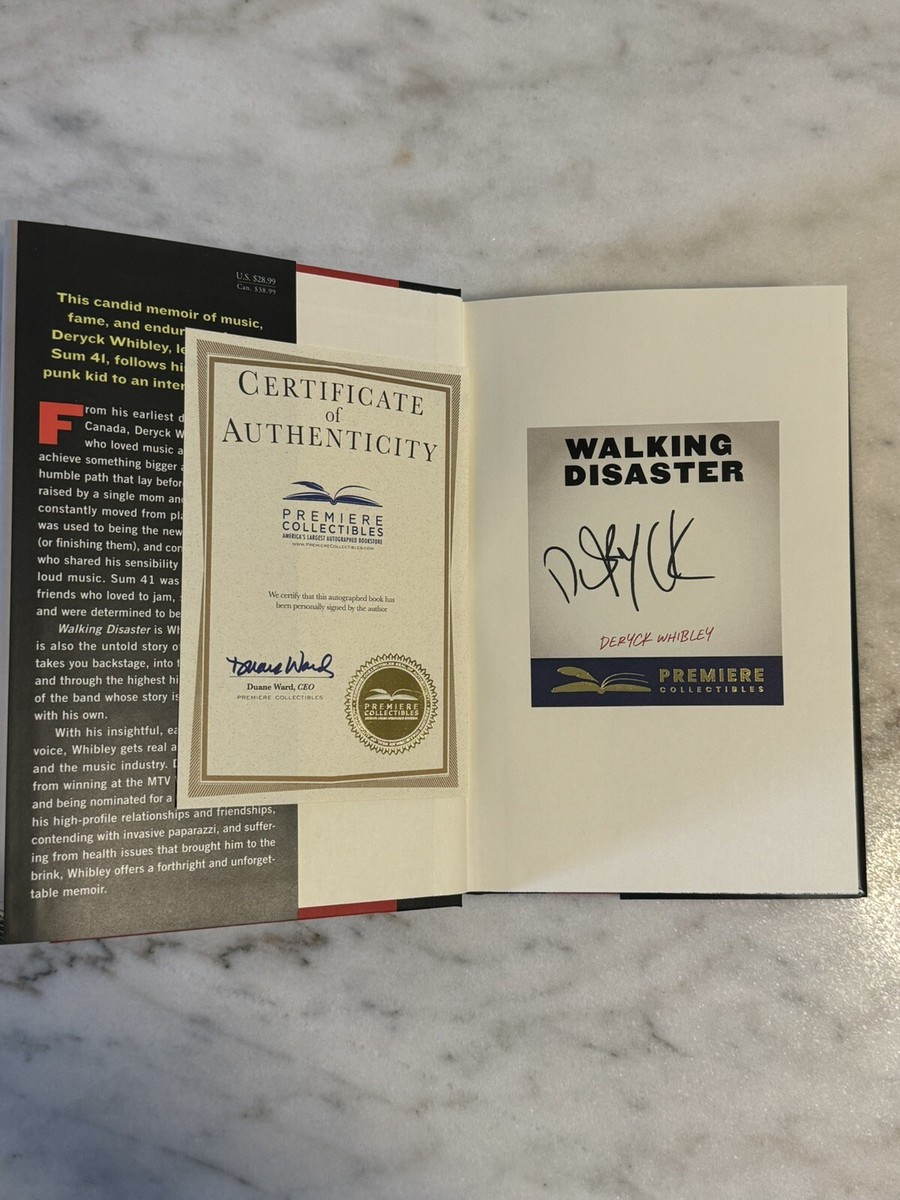 Deryck Whibley Sum 41 Walking Disaster SIGNED BOOKPLATED EDITION