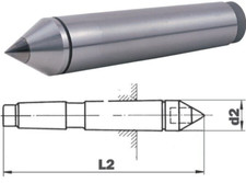 CONTROPUNTA FISSA CONO MORSE 4 CM 4 PER TORNIO MT4 LTF CON CUSPIDE METALLO DURO