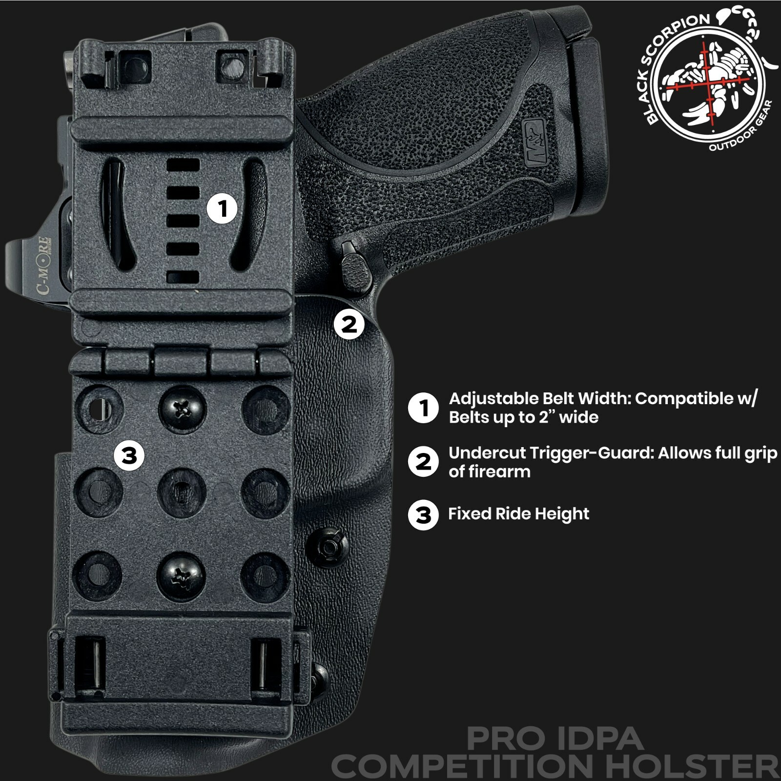 Black Scorpion Gear Pro IDPA OWB Holster fits Sig Sauer P365 XL | eBay