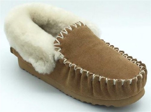 Unisex Australian Sheepskin Wool Moccasins Slippers Mocasin Mocassin Leather Ugg - Picture 70 of 150