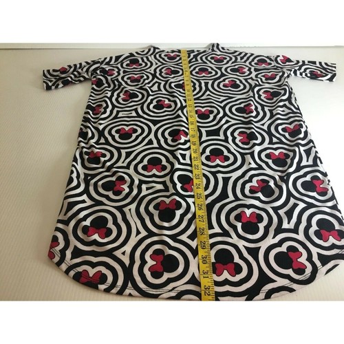 Túnica geométrica Minnie Mouse Disney Lularoe Irma XXS negra blanca roja lazo - Imagen 7 de 12