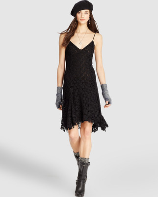 Ralph Lauren Polo Women's New Black Boho Haute Lace/Crochet Dress XS, S, M