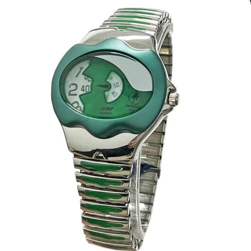 Orologio vintage raro Jamaica Time Jump Saltarello Uomo Donna verde | eBay