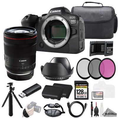 Canon EOS R6 II + RF 50mm f/1.4 L VCM Lens 128GB +Ext Bat+ 3 PC Filter- Kit