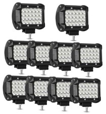 4 Inch LED pod Lights for Trucks - 72W 12000LM 12V/24V LED Work 72W-10 Pack