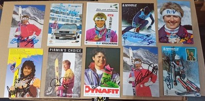 10x Autogramme Ski Alpine / Olympia 80er Jahre Original Signiert + K 2031