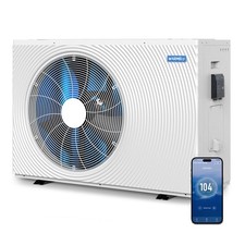 80000BTU 220V WiFi Pool Heater, Electric Heater for Above Ground Pools 24000 Gal