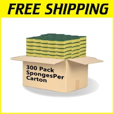 High-Quality Eco Sponges for Dishes & Surfaces - 300 Pack