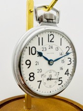 1915 Waltham Vanguard 16S 23J Railroad Pocket Watch Working