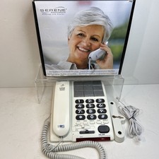 Serene Innovations Amplified 20X Corded Phone Large Photo Buttons 1-Line HD-40P