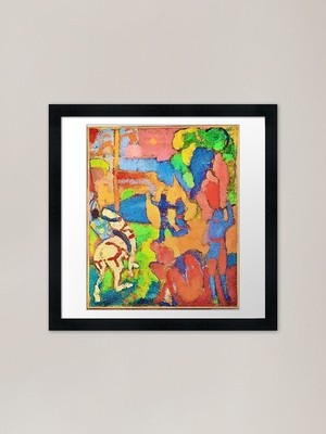Le Cavalier au cheval blanc [Knight Framed Wall Art Poster Canvas Print Picture