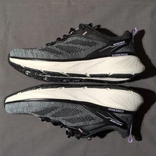 Skechers Edgeride Power Flow Sneaker Women's 11 Black Lavender Shoes