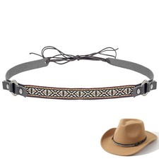Leather Cowboy Hat Bands for Men Women Cowgirl Hat Accessories Style B
