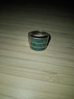 VINTAGE MEXICO STERLING SILVER AND   TURQUOISE RING SIZE 11.0