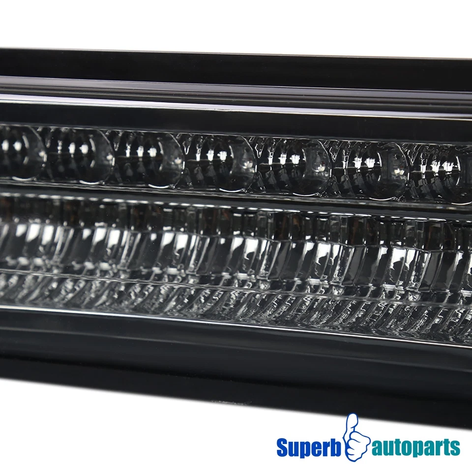Fits 88-99 GMC C/K Chevy C10 1500 LED Bumper Signal Lamps Parking Lights Smoke - Image 4 of 4