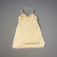 Vanity Fair 100 Nylon Full Slip Dress Sz 38 EUG Beige Made in USA