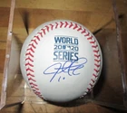Justin Turner Signed 2020 World Series Logo Baseball - Beckett COA
