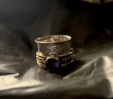 Amethyst Gemstone 925 Sterling Silver Spinner...