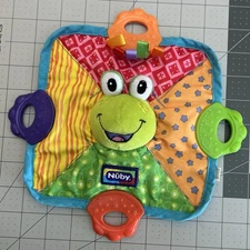 Frog Nuby Comfort Teether Teething Security Blanket Blankie Lovey 2014