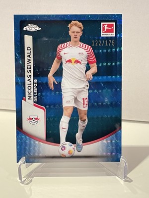 Nicolas Seiwald 2023-24 Topps Chrome Blue Wave Refractor 122/175 RB Leipzig