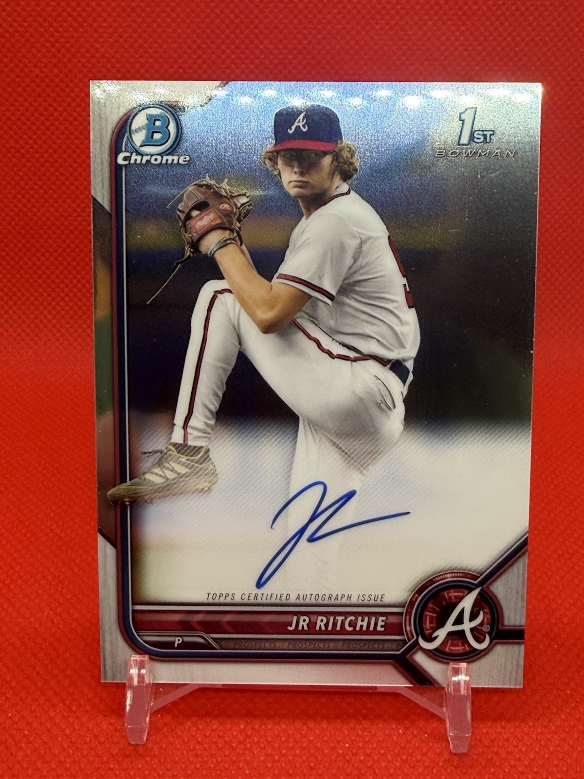 2022 Bowman Chrome Draft Auto JR RITCHIE CDA-JR BRAVES RC AUTOGRAPH